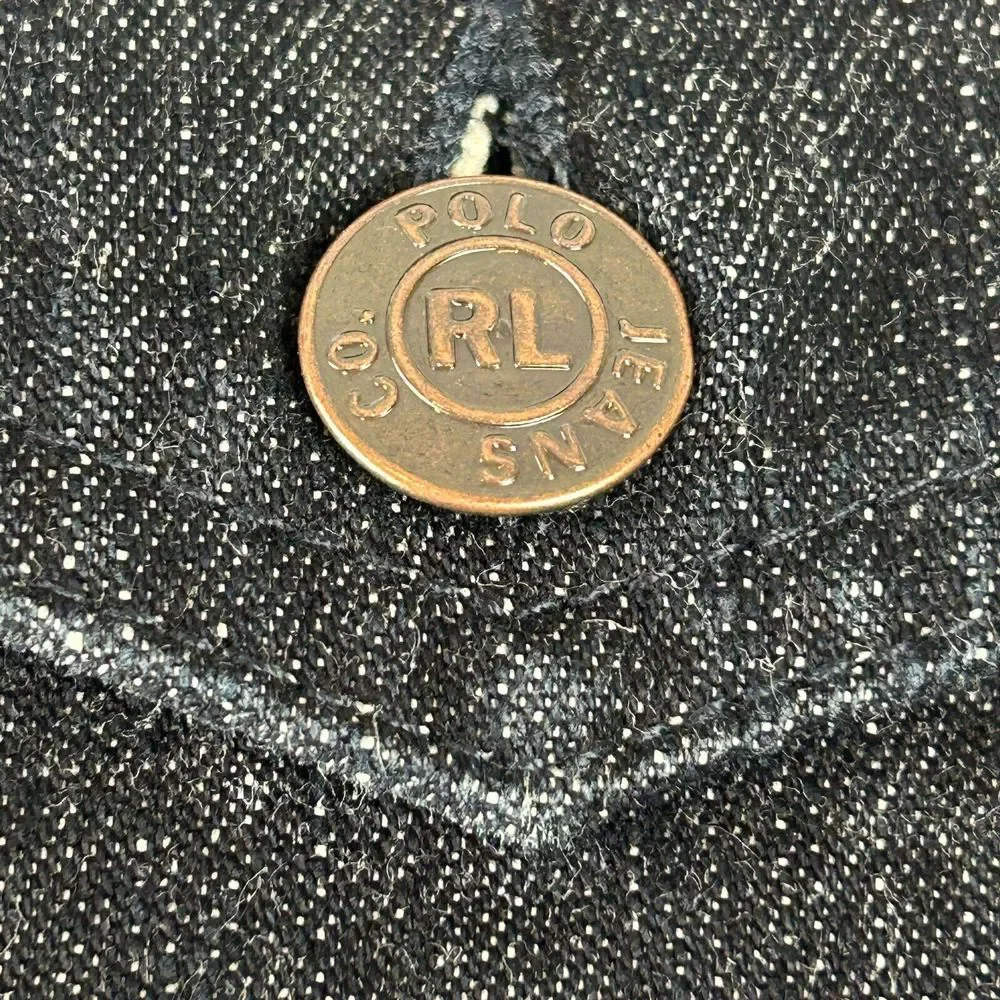 Polo Jeans Ralph Lauren Cotton Black Denim Jacket Size XS